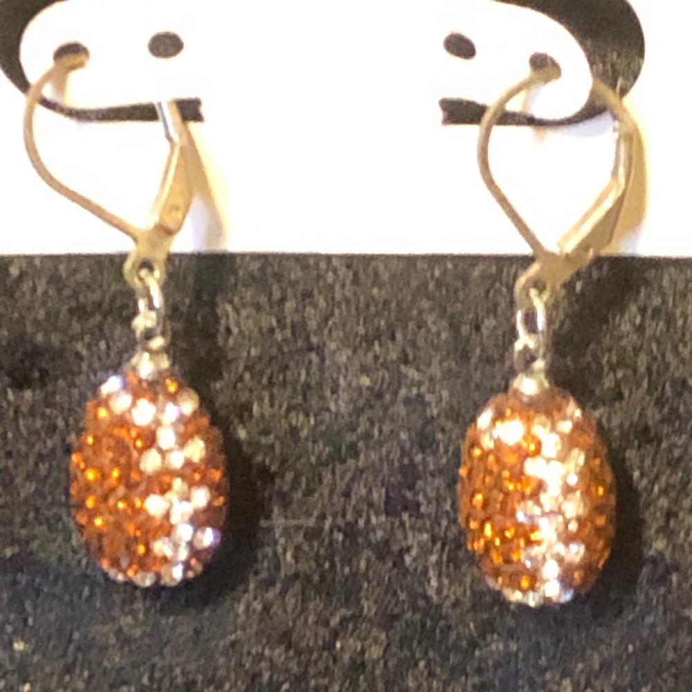 HP - Glammed up football earrings